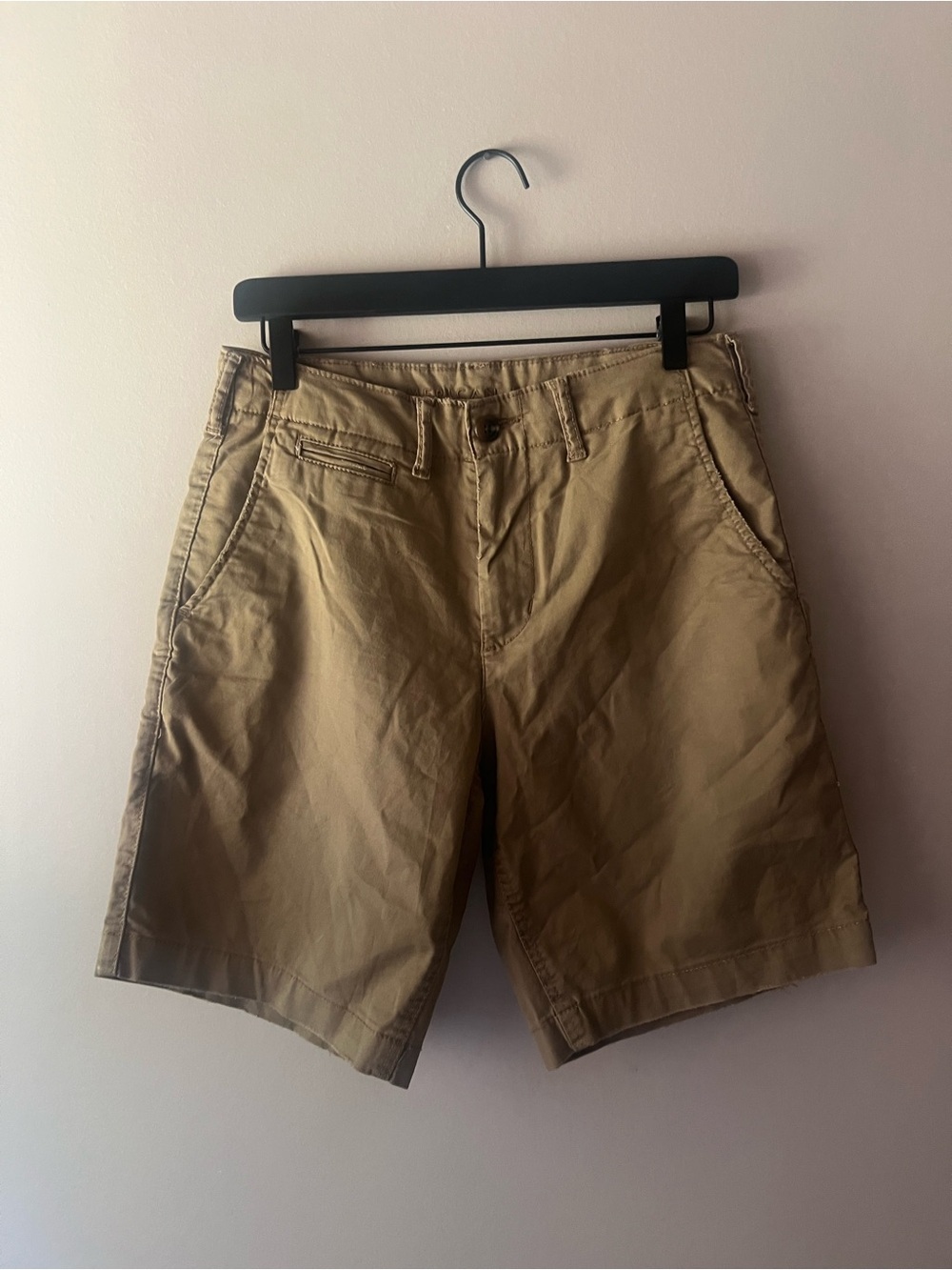 American Eagle Outfitters Men's Tan Flat Front Shorts
